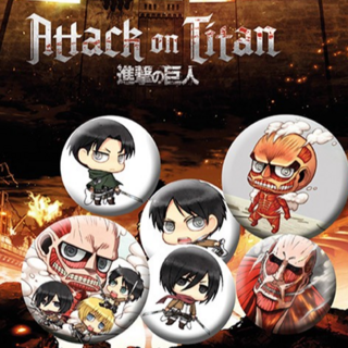 Attack on Titan - Badge Pack (Chibi Characters) - AbyStyle