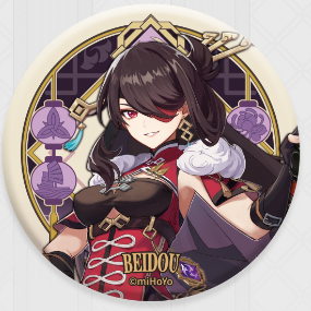 Beidou - Genshin Impact - Liyue Harbor Series Chara Can Badge