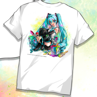 Hatsune Miku - Miku Expo 2024 - T-Shirt - Größe S (Miku Sitting) - Nashi