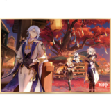 Aether, Paimon, Albedo & Ayato - Genshin Impact Liu Feng - Shikishi - miHoYo