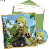 Collei - Geburtstagkarte Set - Button, Shikishi, Aufkleber und Brief (Chinesisch) - Genshin Impact - Destined Day - miHoYo