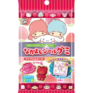 Peko X Sanrio Characters Gummy Strawberry Flavour with sticker - 19 g - Fujiya