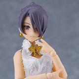 Figma 569b figma Syles: Female Body Mika - Mini Skirt Chinese Dress - White