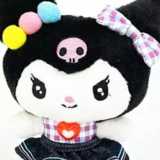 Kuromi - Plüsch (Gingham Denim Mascot with Ball Chain) - Sanrio
