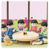 Osomatsu-san - Palmate Mini-Figuren Set - We are Family! (7 Figuren mit Tisch und Hintergrund)