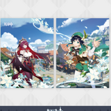 Rosaria & Venti  - Genshin Impact - Aktenhülle /Clear File - miHoYo