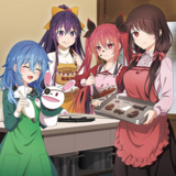 Kurumi Tokisaki, Yoshino Himekawa, Kotori Itsuka & Tohka Yatogami - Date A Live IV - Unterlage (Valentine) - Curtain Tamashii