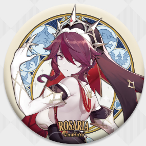 Rosaria - Genshin Impact - Mondstadt Series Chara Tin Plate Badge